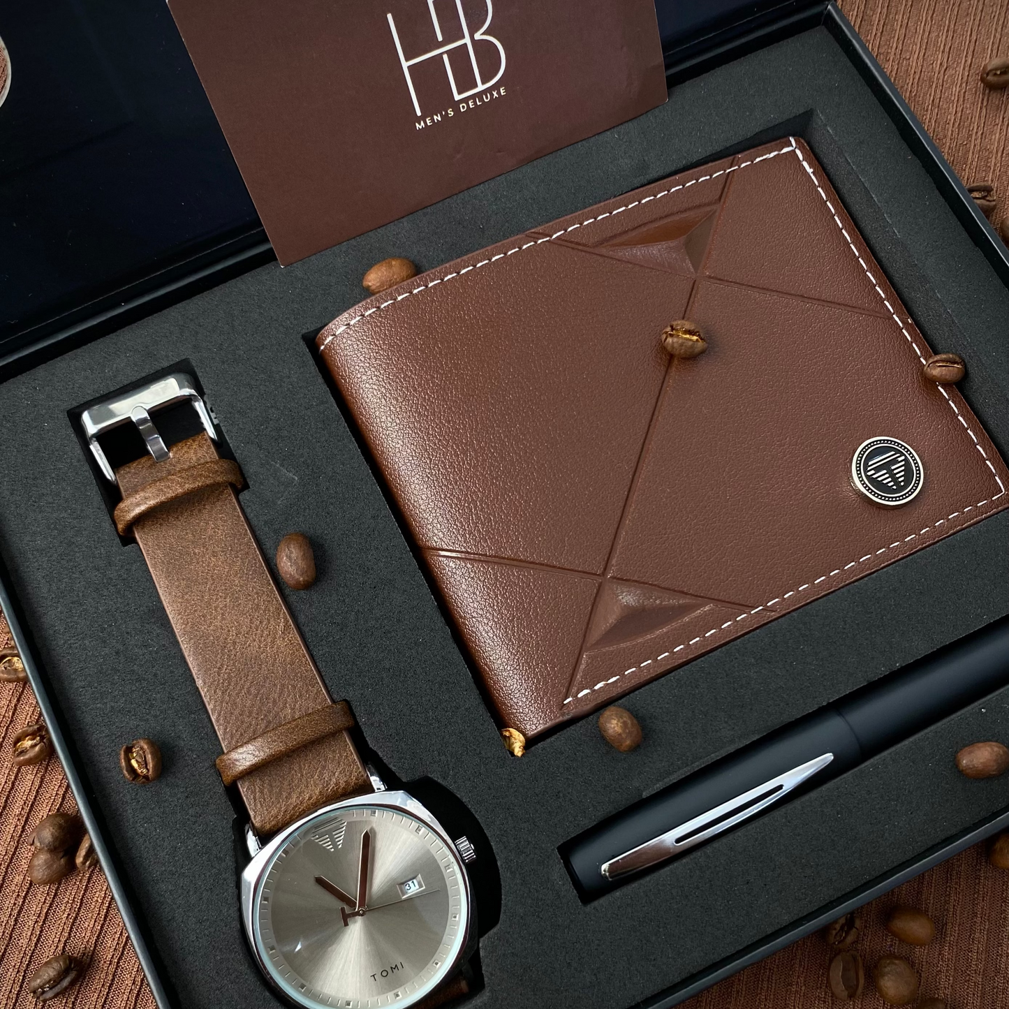IN MANS 1904 Kit Carteira + Caneta + Caixa Exclusiva