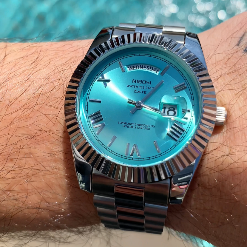 IN MANS Day Date Verde Água - OFERTA ESPECIAL🔥
